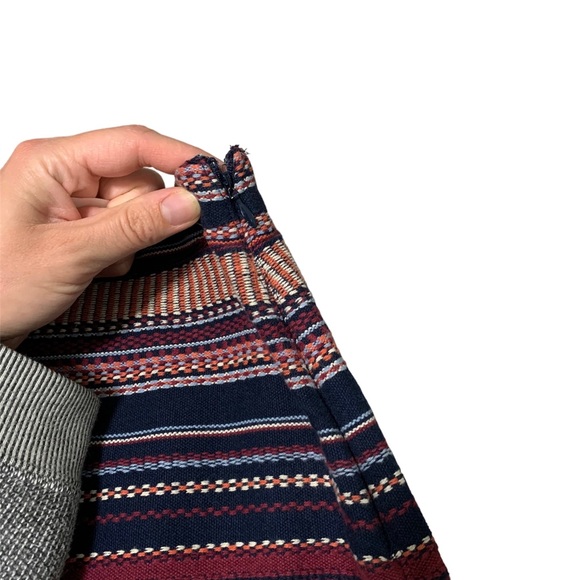 Hollister Woven Stripe Tapestry Earthy Boho 100% Cotton Mini Skirt Juniors sz 5 - Picture 3 of 6